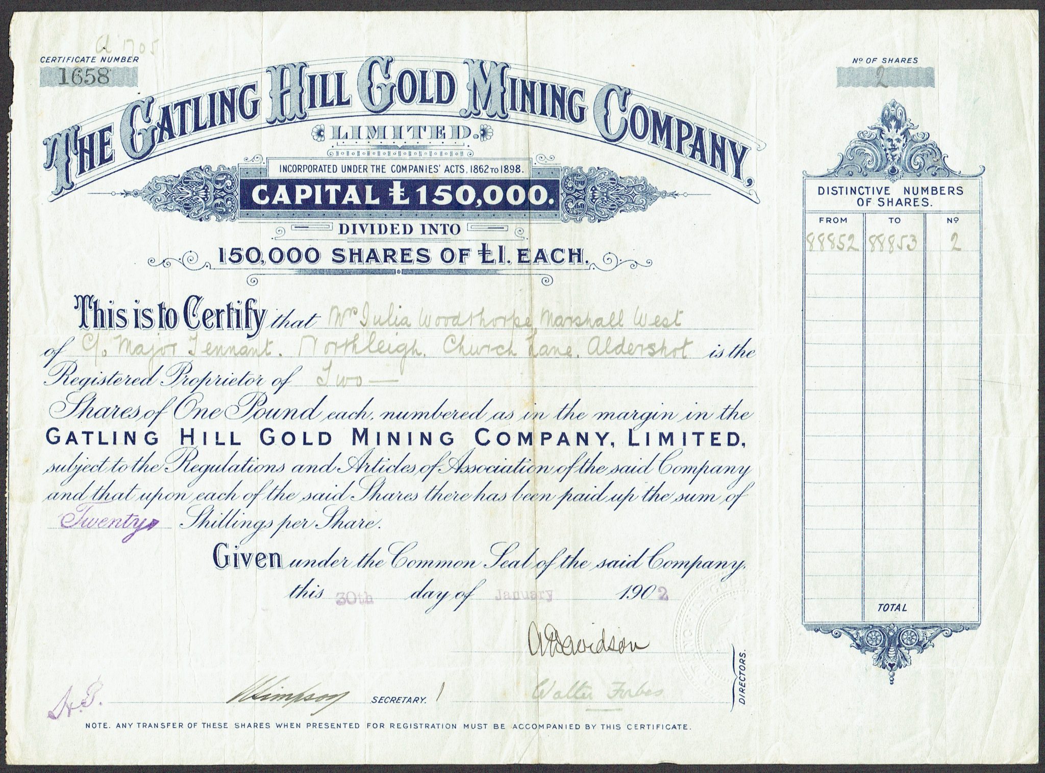 Gatling Hill Gold Mining Company Ltd - Scripoworld