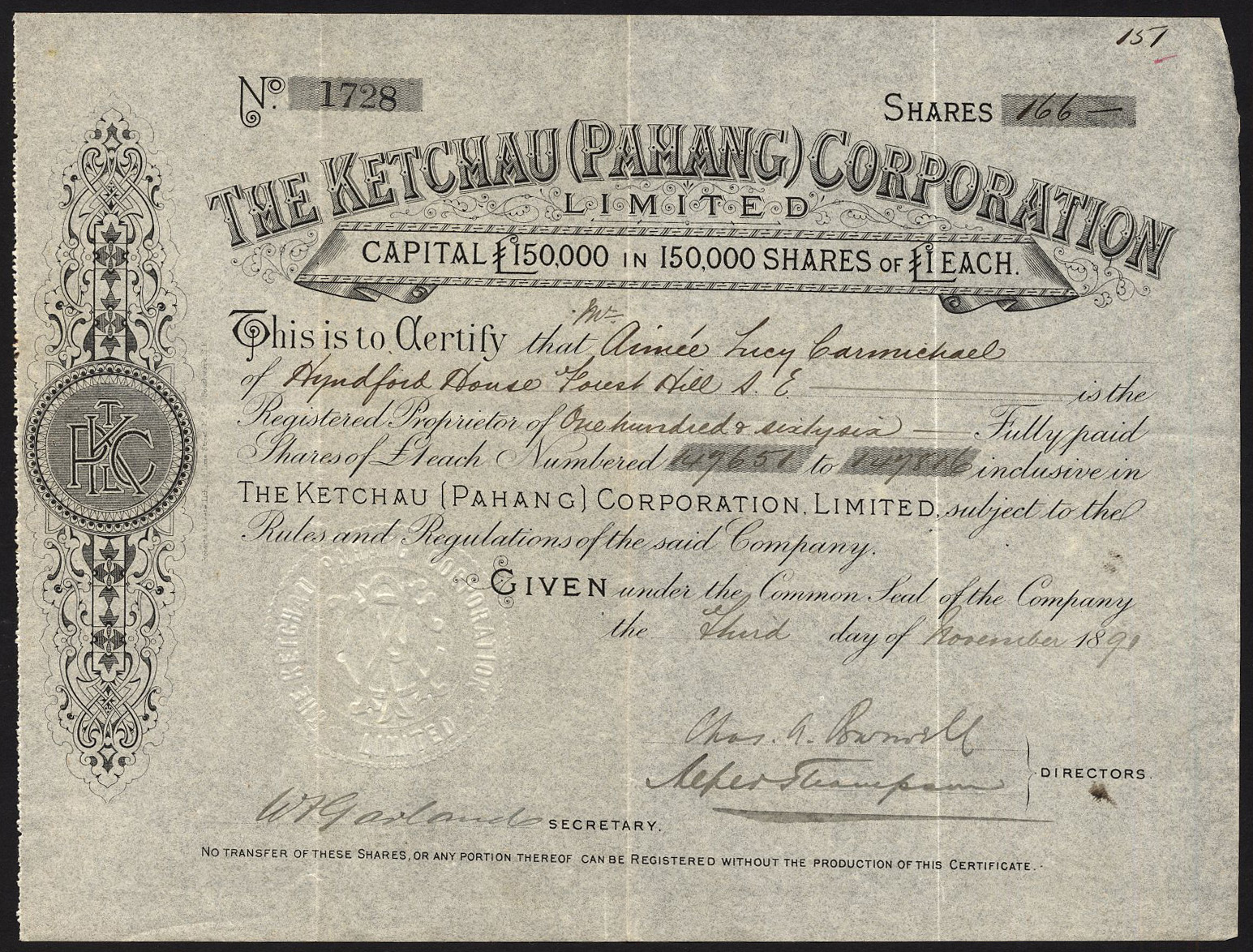 Ketchau Pahang Corporation Limited Scripoworld